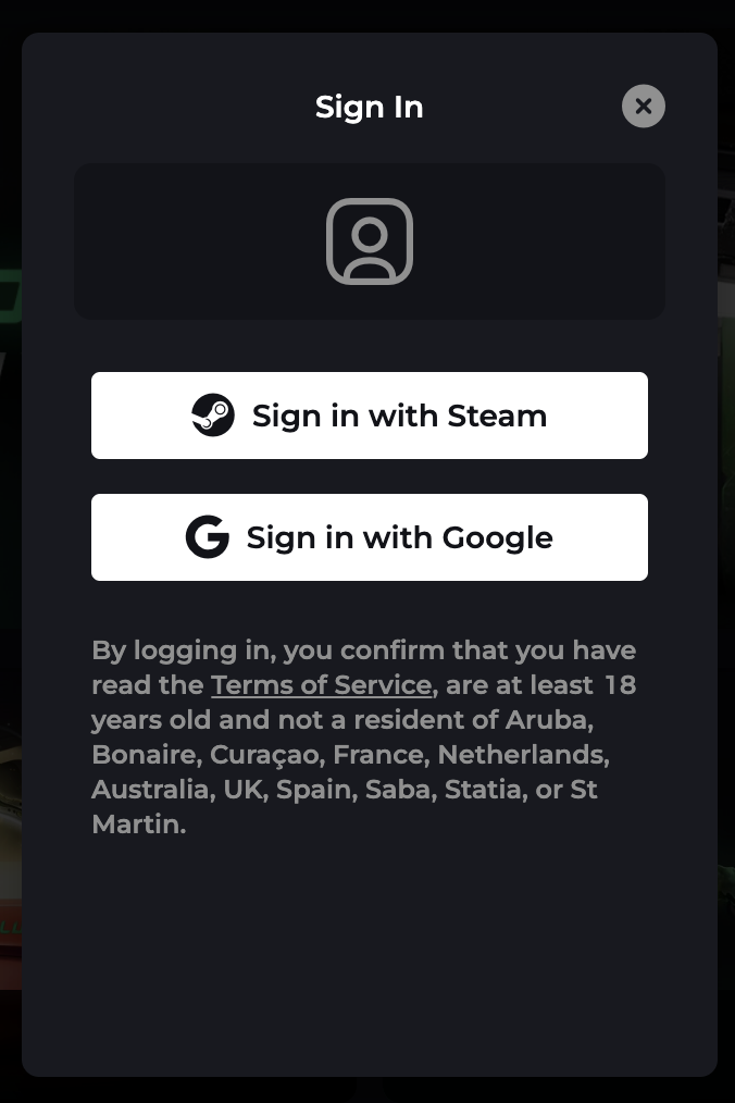 login and registration csgoluck